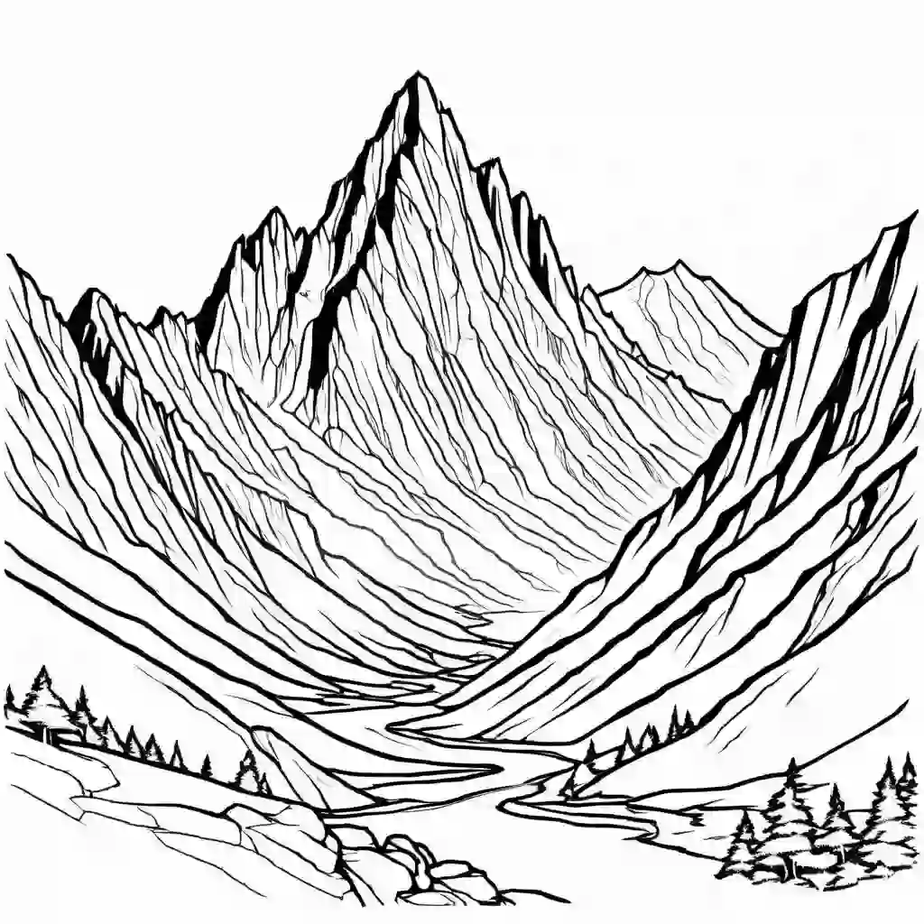 Mountain Landscapes coloring pages